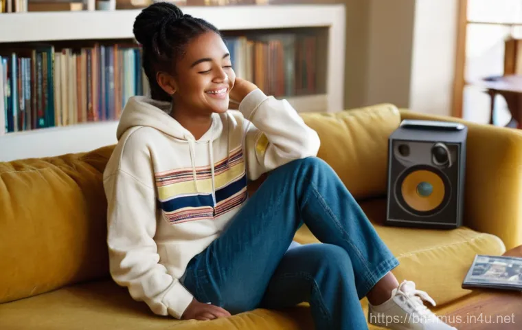 비틀즈 음원 수익 - **Prompt:** A cozy, warmly lit living room filled with natural light, where three generations of a f...