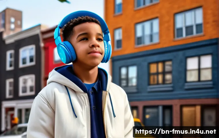 드레이크 비하인드 스토리 - A detailed portrait of a young boy in a multicultural Toronto neighborhood, symbolizing Drake’s earl...